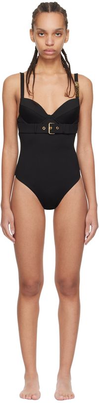 Moschino Maillot de bain noir à ferrure