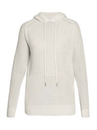 Women's Mainline Knit Wool & Cashmere Hoodie - White - Size XL
