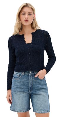 ba & sh Ba & sh x Suzie Kondi Gilet Sidali Cardigan Marine 1