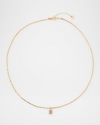 18K Lab Diamond Emerald Cut Pendant Collar Necklace