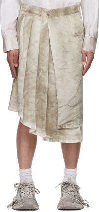Feng Chen Wang Gray Sandwashed Nylon Skirt