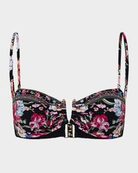 Midnight in Monserrate Bandeau U-Ring Bikini Top