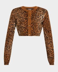 Leopard Knit Jacquard Crop Cardigan