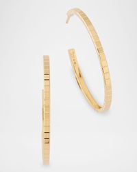18K Yellow Gold Ice Cube Hoop Earrings