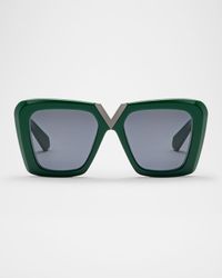 V-Gold II Acetate Butterfly Sunglasses