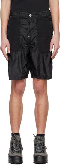 Stone Island Short noir à écusson