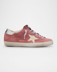 Super-Star Mixed Leather Low-Top Sneakers
