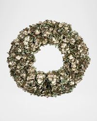 Glitter Hydrangea 24" Wreath