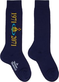Vivienne Westwood Chaussettes de soccer bleu marine
