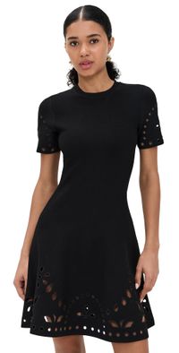 Ulla Johnson Fania Short Sleeve Knit Mini Dress Noir P
