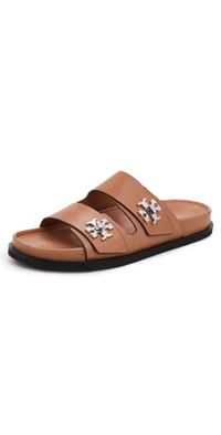 Tory Burch Turnlock Sport Slides Camello 6.5