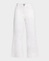 Garment-Dyed Stretch Denim Crop Pants