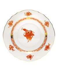 Rust Chinese Bouquet Salad Plate