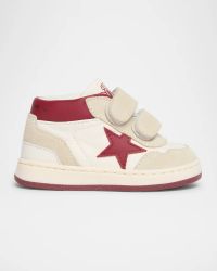 Boy's June Two-Toned Leather Sneakers, Baby