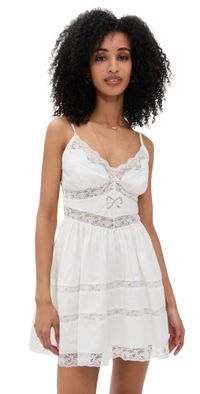 LoveShackFancy Zima Dress Optic White 0