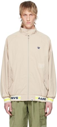 AAPE by A Bathing Ape Beige Lightweight Bomber Jacket