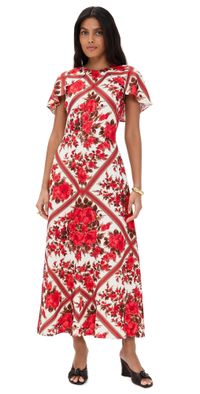Hill House Home The Davina Dress Diamond Rose/Red L
