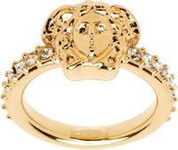 Versace Gold Crystal 'La Medusa' Ring