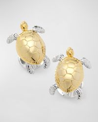 Men's Two-Tone Turtle Movement 3D Cufflinks