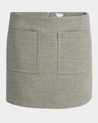 Structured Melange Mini Skirt