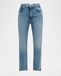 Le High Straight Corkscrew Hem Jeans