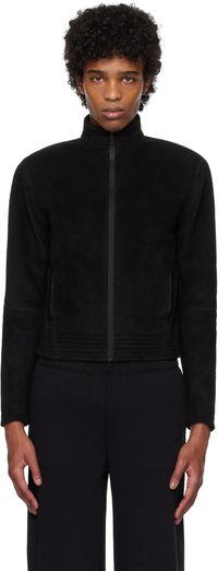 Fax Copy Express Black Fleece Zip-Up Jacket