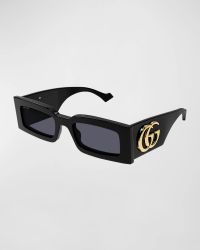 Geometric Acetate Rectangle Sunglasses
