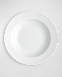 Eventail Set Of 4 Rimmed Pinstripe Soup Plates - 8.5"