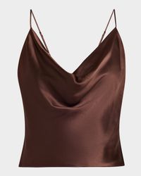 Calista Cowl-Neck Silk Camisole