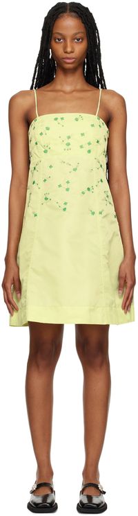 GANNI SSENSE Exclusive Green Minidress