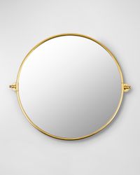 Burnish Golden Round Mirror, 32"