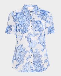 Lyra Costal Bouquet Short-Sleeve Top