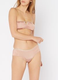 La Nouvelle - Shorty taille basse satiné métallisé - Taille 4 - Rose