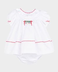 Girl's Merrymaker Dress with Bloomers, Size 3M-2