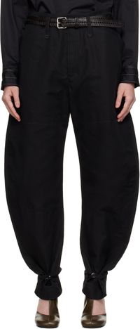 LEMAIRE Black Tapered Trousers