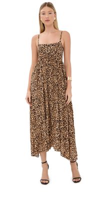 Azeeza Rachel Midi Dress Leopard S