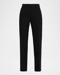 Slim-Leg Split-Hem Trousers