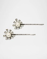 Pearly & Crystal Bobby Pins, Set of 2