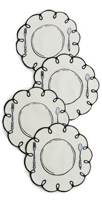 Misette Linen Embroidered Placemats Multi One Size