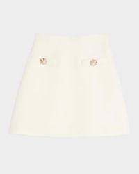 Brooch Wool Mini Skirt