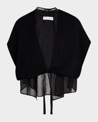 Lightweight Cotton Knit Top with Removable Organza Insert