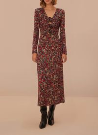 Farm Rio - Robe longue imprimée - Taille L - Multicolore