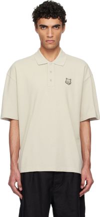 Maison Kitsuné Off-White Bold Fox Head Patch Oversize Polo