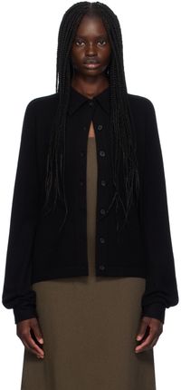 TOTEME Cardigan noir à manches raglan