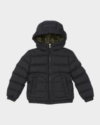 Boy's Grecois Hooded Down Jacket, Size 12-14