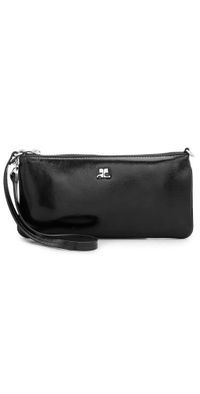 Courrèges Zipped Naplack Pouch Black One Size