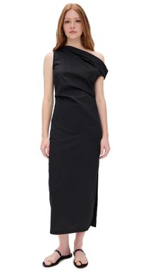 Enza Costa Poplin Sculptured Dress Black 2