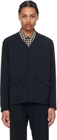 nanamica Navy Y-Neck Cardigan