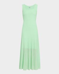 Sleeveless Fit & Flare Cable-Knit Maxi Dress
