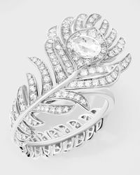 White Gold Serpent Boheme Extra-Small and Small Diamond Ring, Size 52